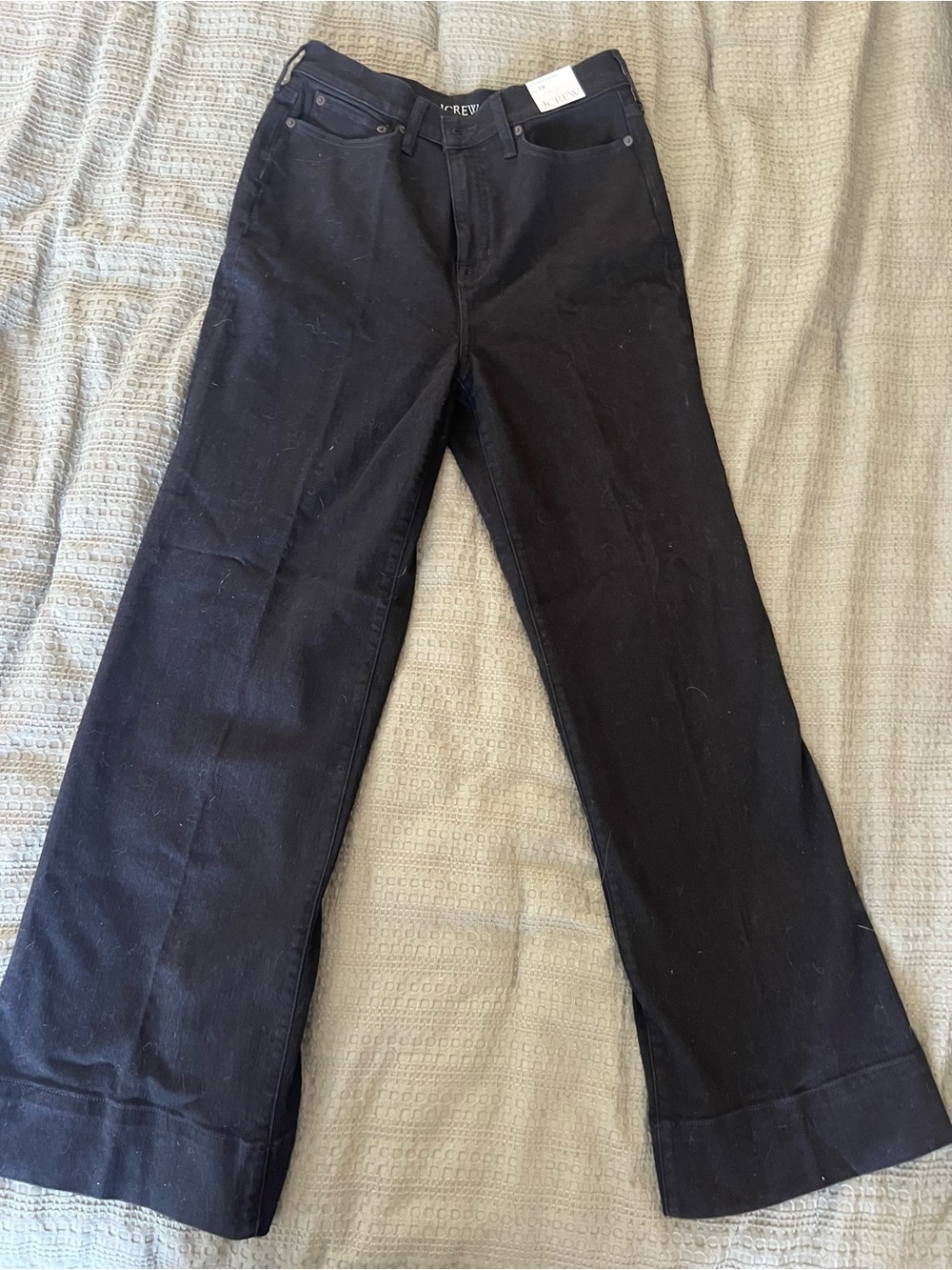 J. Crew Black Denim Trouser - '96 Wide Leg